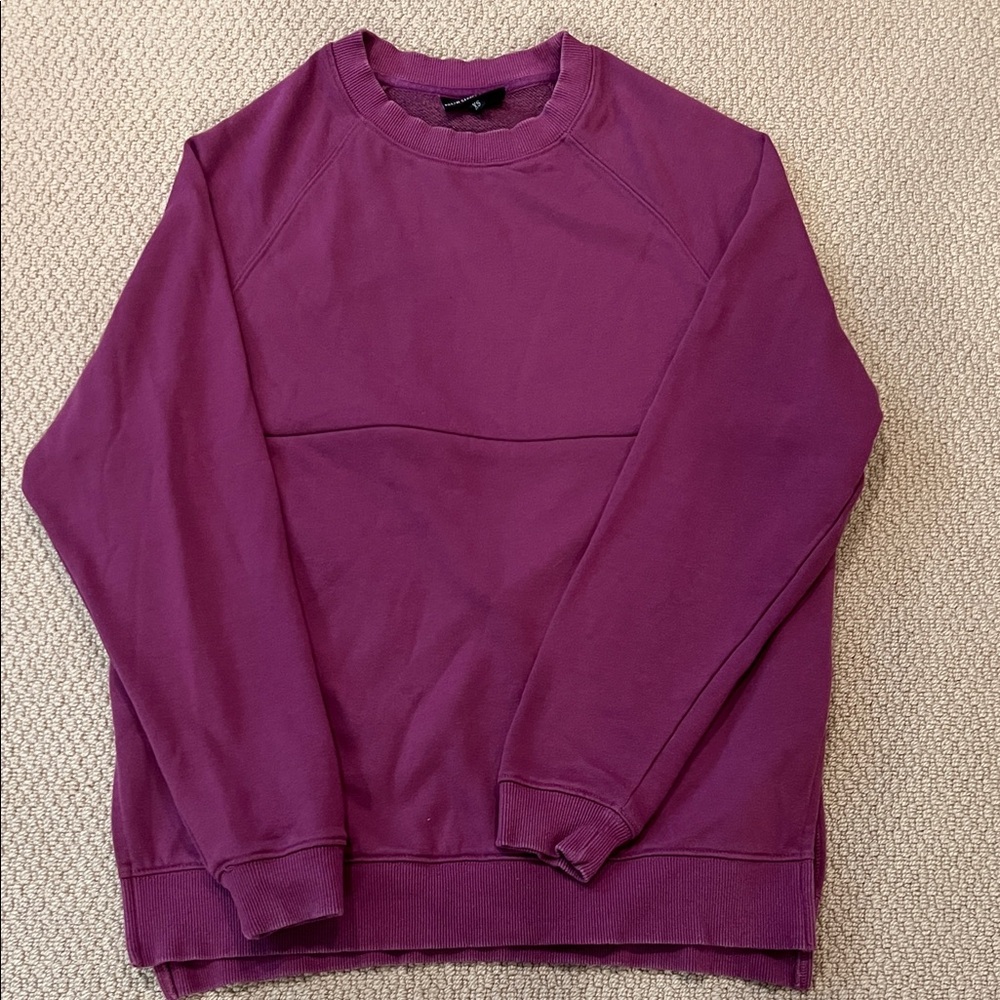 Nursing Queen Purple Sweatshirt XS Breastfeeding Pullover